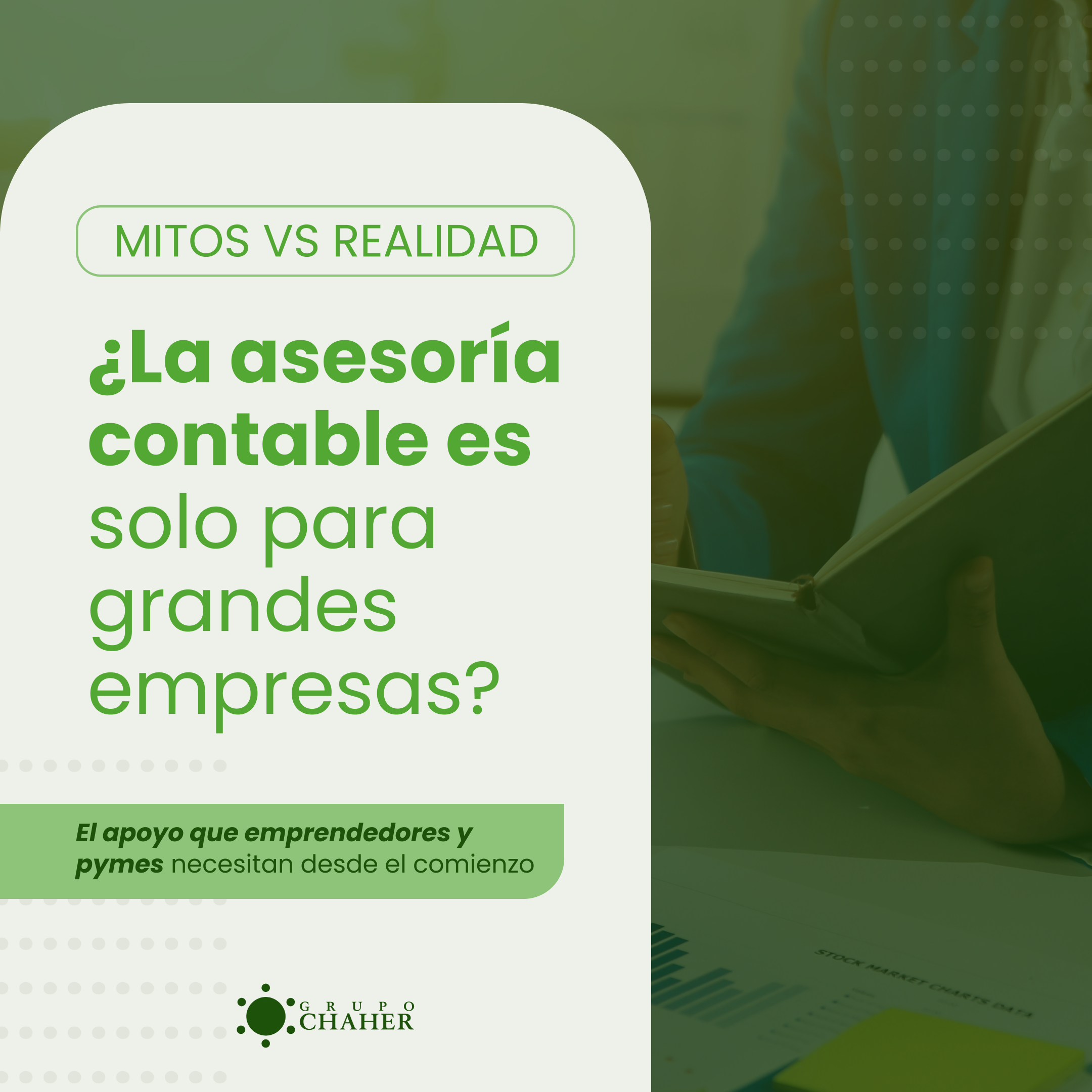 Featured image for “Mitos vs Realidad: La asesoría contable solo es para grandes empresas”