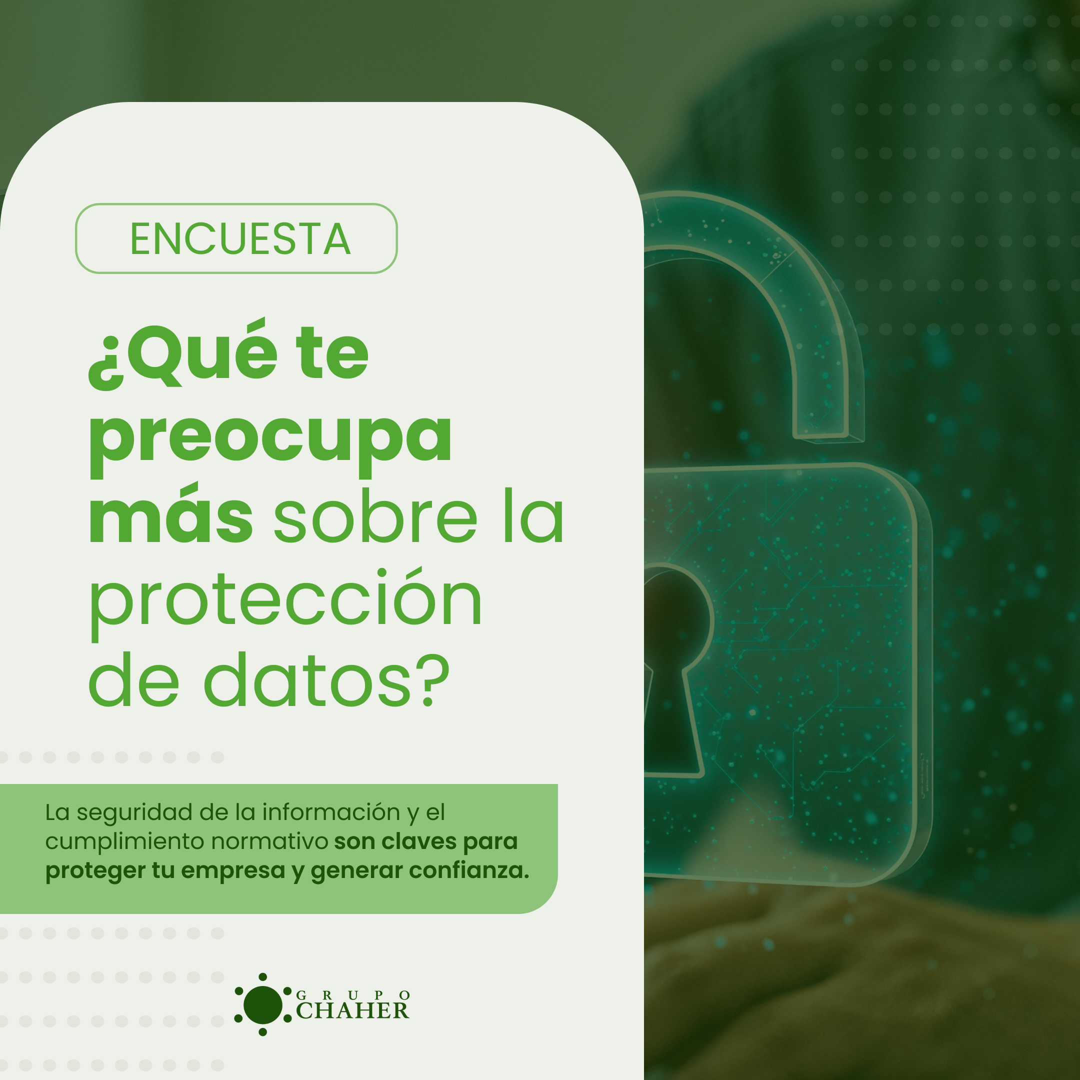 Featured image for “Encuesta: ¿Qué aspecto de la protección de datos te preocupa más?”