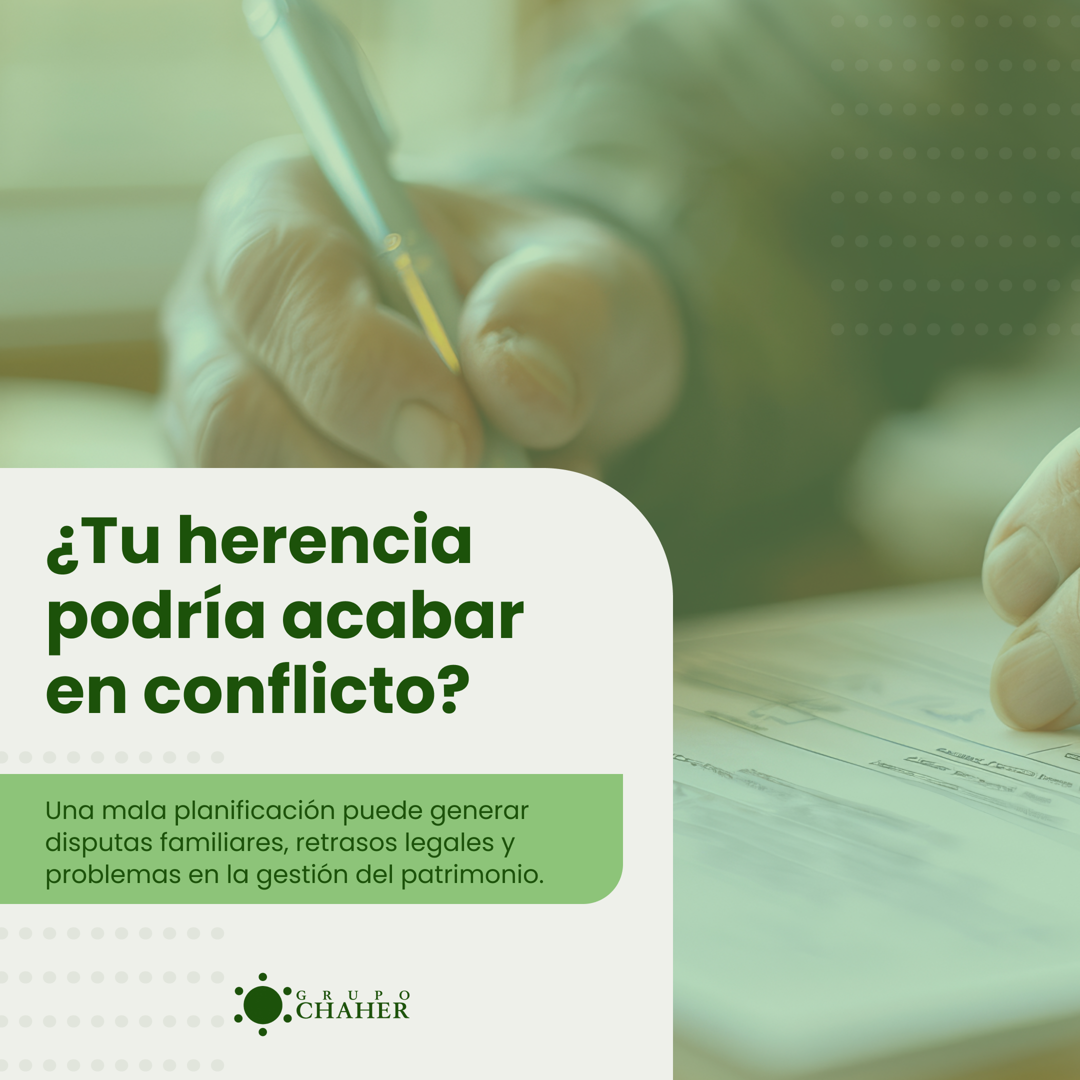 ¿Sabías que el 40% de las herencias se disputan legalmente?